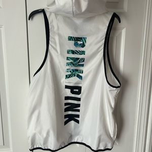 Victoria Secret Pink summer white vest. Gently used M/L size